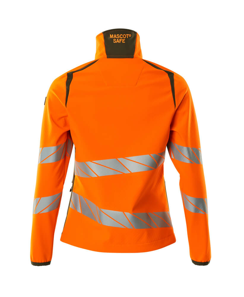 MASCOT ACCELERATE SAFE Softshell Jacket 19012 Hi-vis Orange/moss Green