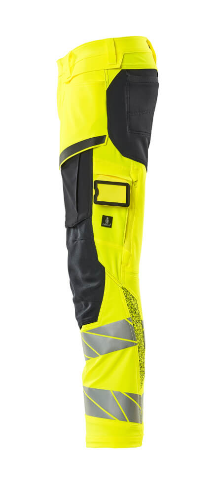 MASCOT ACCELERATE SAFE Trousers with kneepad pockets 19079 Hi-vis Yellow/dark Navy
