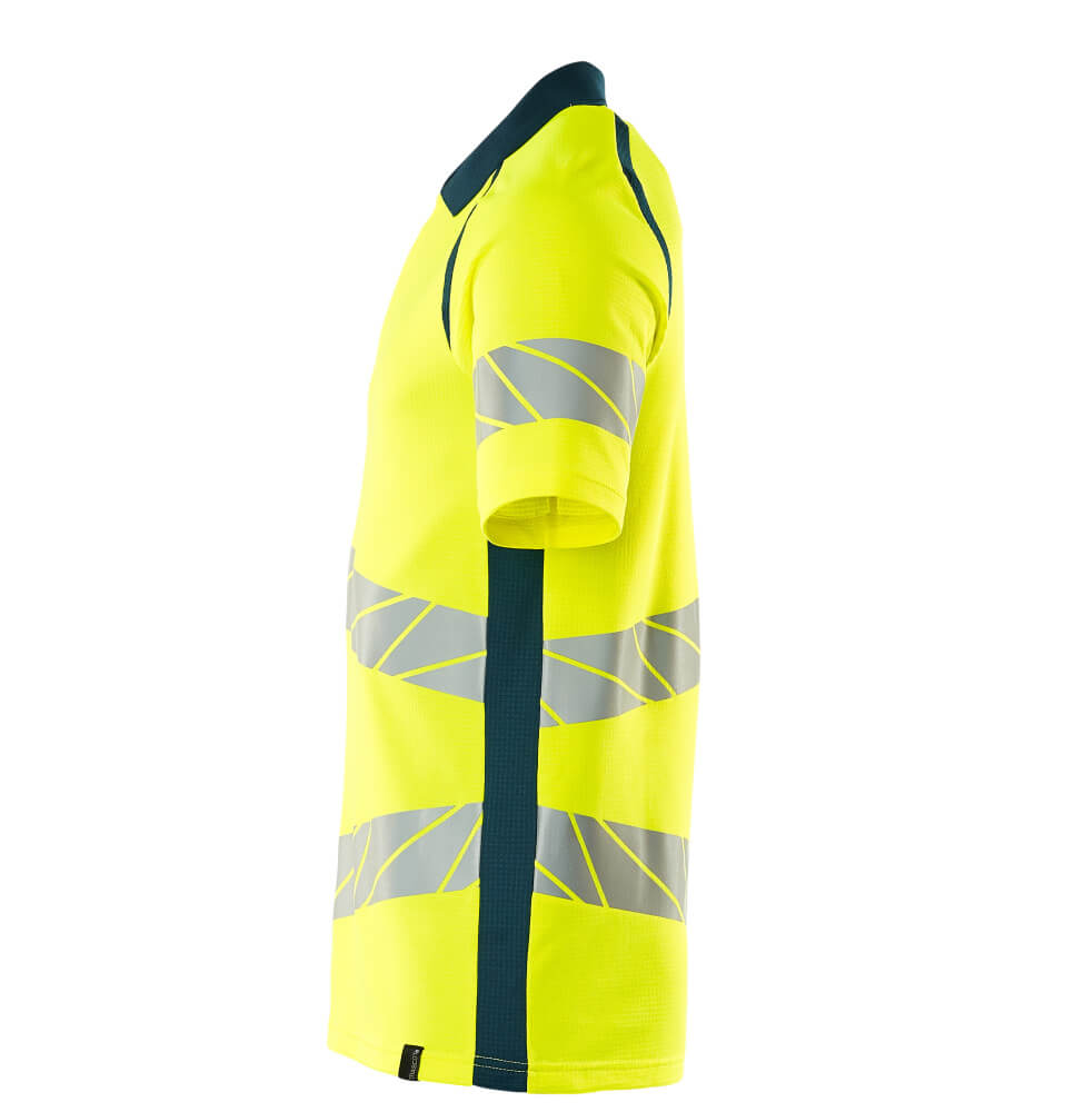 MASCOT ACCELERATE SAFE Polo shirt 19083 Hi-vis Yellow/dark Petroleum