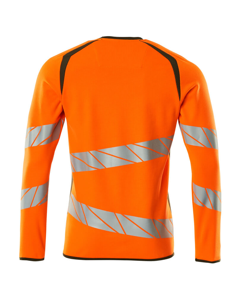 MASCOT ACCELERATE SAFE Sweatshirt 19084 Hi-vis Orange/moss Green