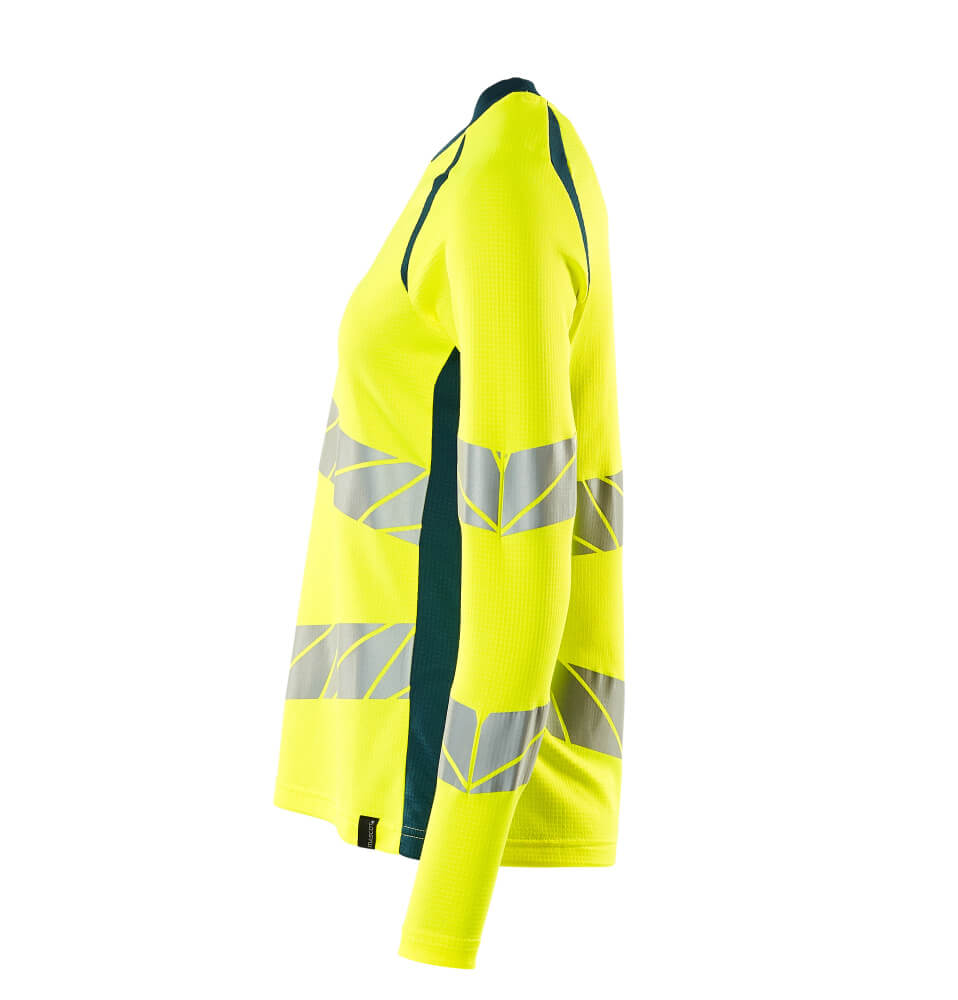 MASCOT ACCELERATE SAFE T-shirt, long-sleeved 19091 Hi-vis Yellow/dark Petroleum