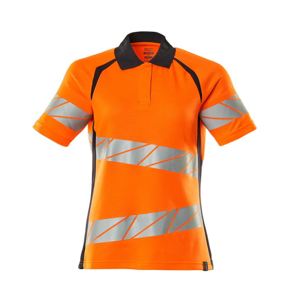 MASCOT ACCELERATE SAFE Polo shirt 19093 Hi-vis Orange/dark Navy