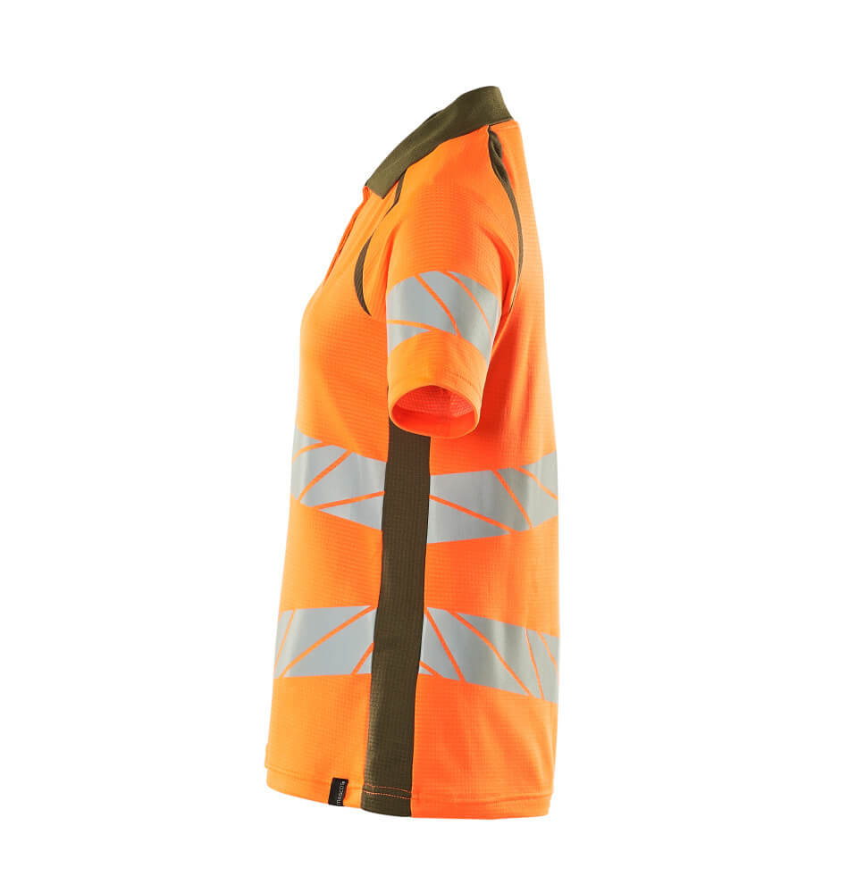 MASCOT ACCELERATE SAFE Polo shirt 19093 Hi-vis Orange/moss Green