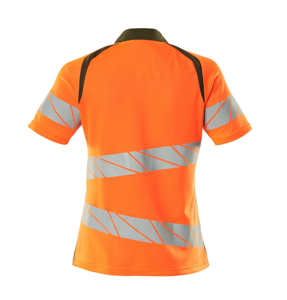 MASCOT ACCELERATE SAFE Polo shirt 19093 Hi-vis Orange/moss Green