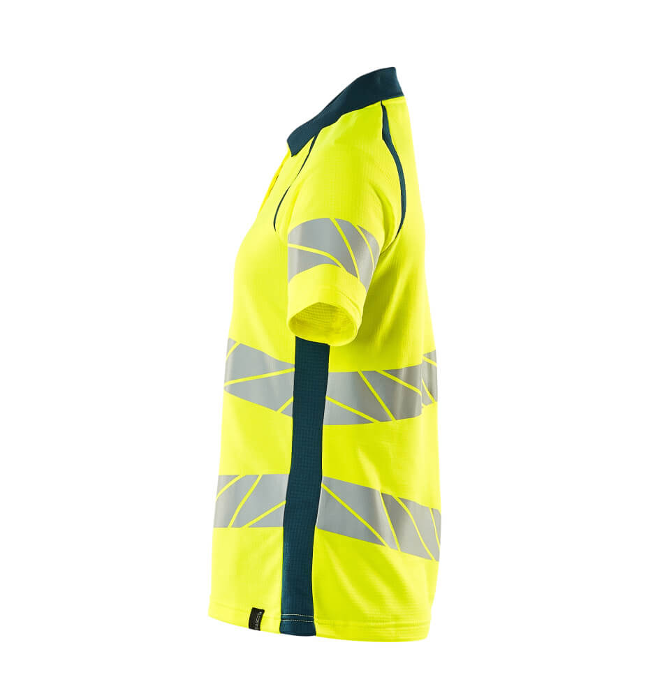 MASCOT ACCELERATE SAFE Polo shirt 19093 Hi-vis Yellow/dark Petroleum