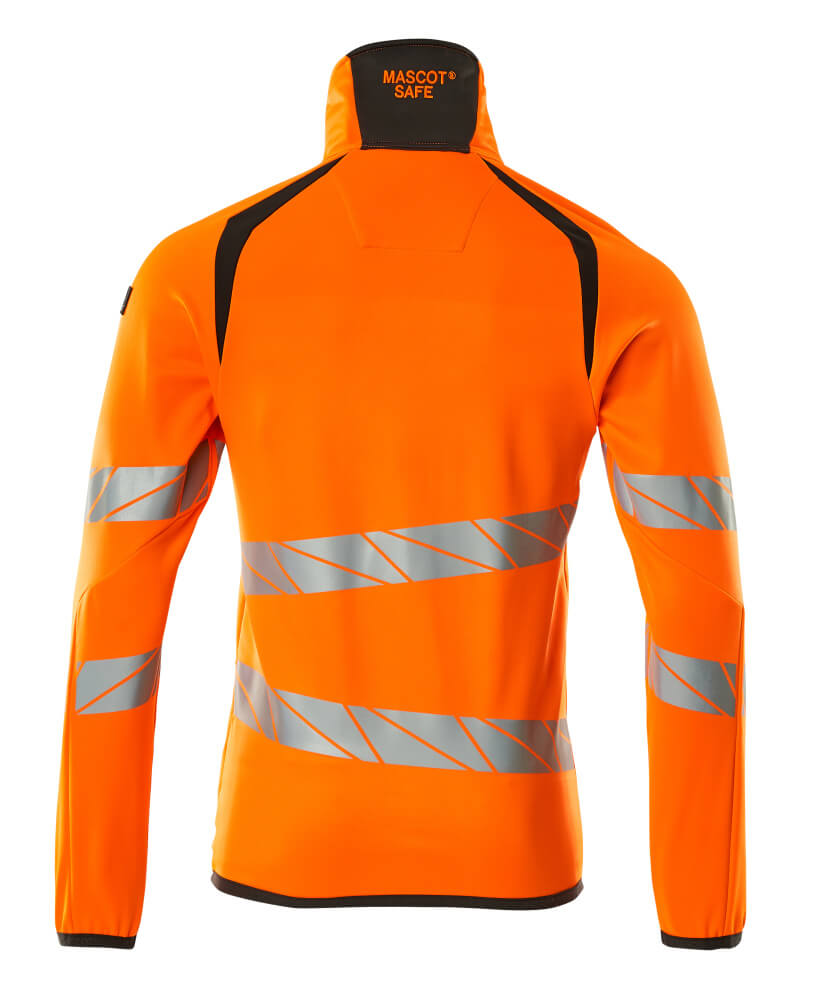 MASCOT ACCELERATE SAFE Fleece Jumper with zipper 19103 Hi-vis Orange/dark Anthracite