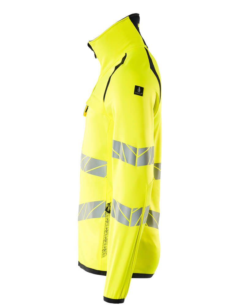 MASCOT ACCELERATE SAFE Fleece Jumper with zipper 19103 Hi-vis Yellow/dark Navy