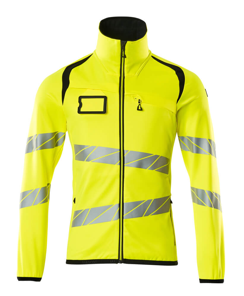MASCOT ACCELERATE SAFE Fleece Jumper with zipper 19103 Hi-vis Yellow/black