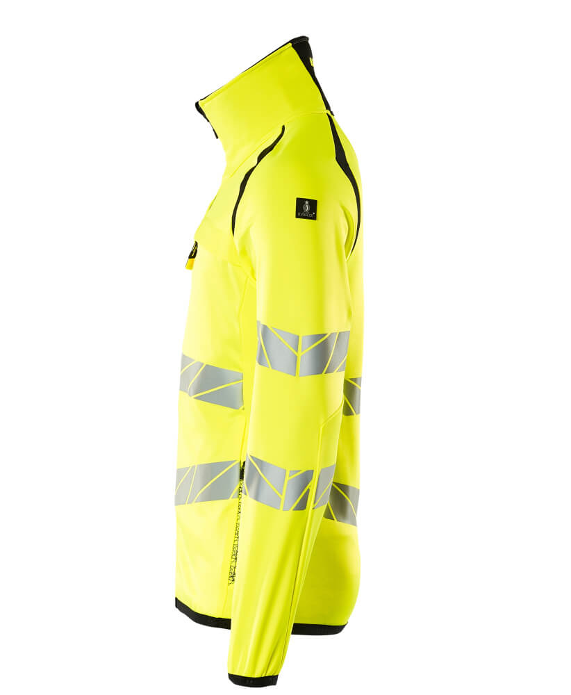 MASCOT ACCELERATE SAFE Fleece Jumper with zipper 19103 Hi-vis Yellow/black
