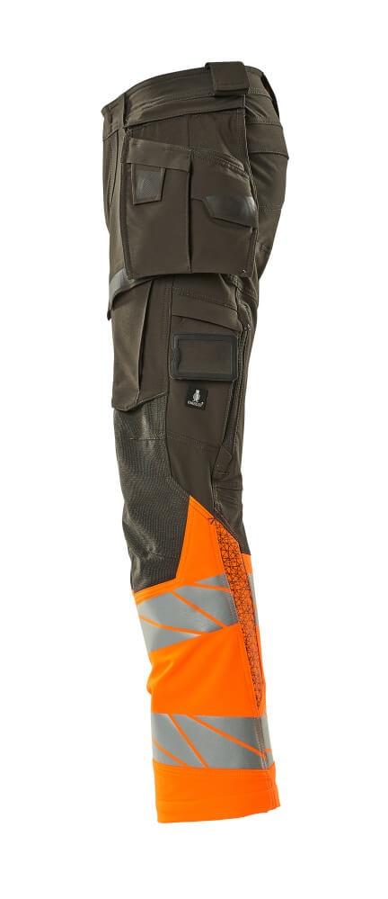 MASCOT ACCELERATE SAFE Trousers with holster pockets 19131 Dark Anthracite/hi-vis Orange