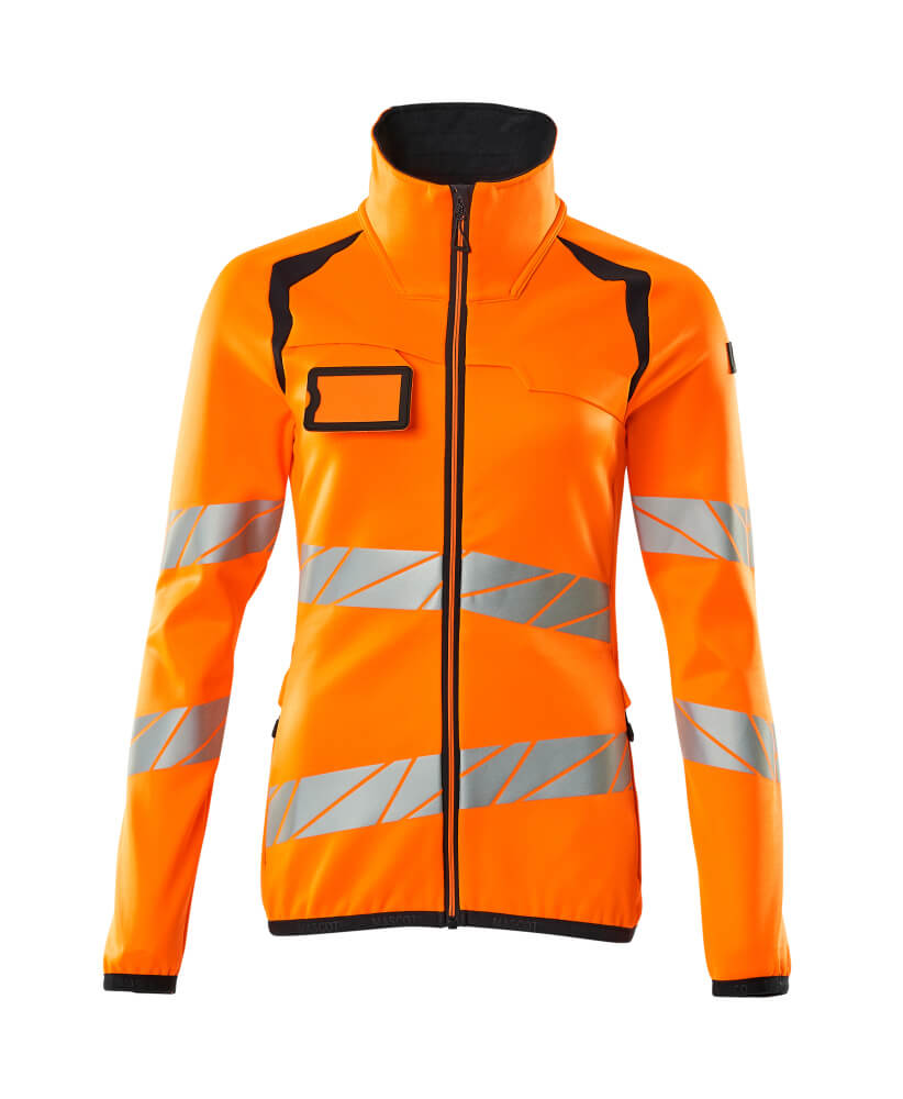 MASCOT ACCELERATE SAFE Fleece Jumper with zipper 19153 Hi-vis Orange/dark Navy