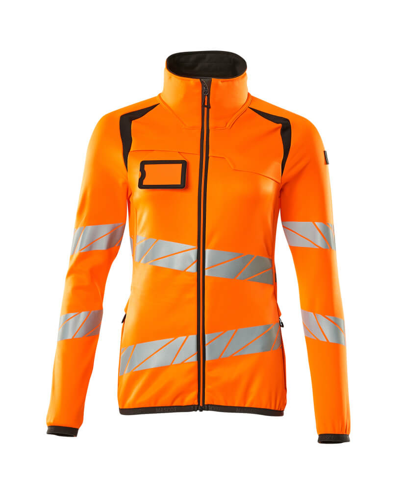 MASCOT ACCELERATE SAFE Fleece Jumper with zipper 19153 Hi-vis Orange/dark Anthracite
