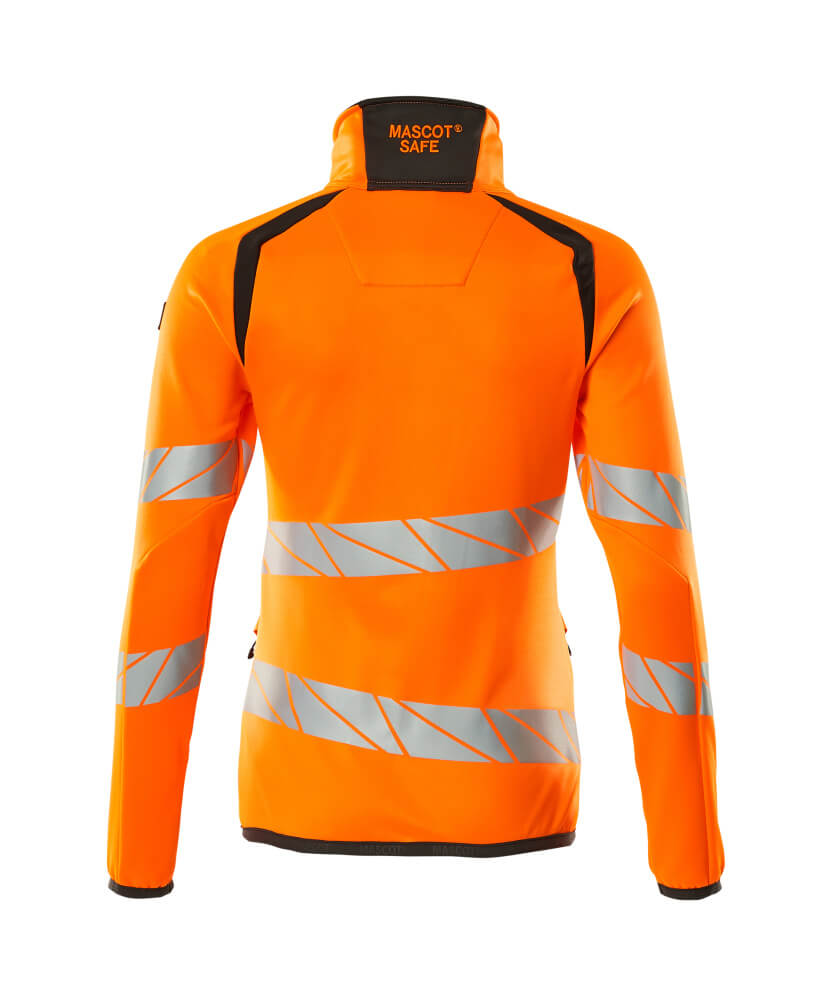 MASCOT ACCELERATE SAFE Fleece Jumper with zipper 19153 Hi-vis Orange/dark Anthracite