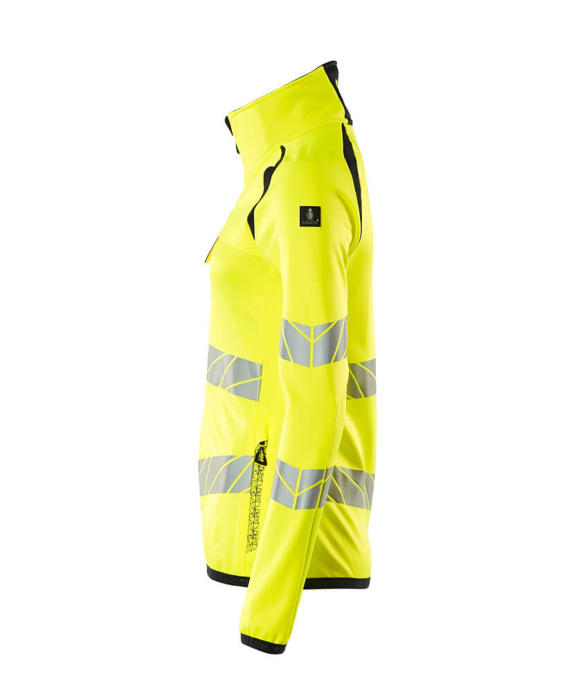 MASCOT ACCELERATE SAFE Fleece Jumper with zipper 19153 Hi-vis Yellow/dark Navy