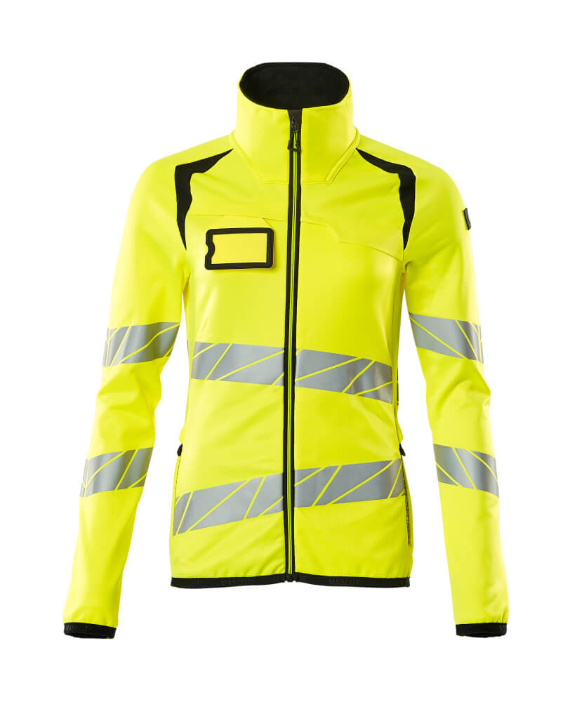 MASCOT ACCELERATE SAFE Fleece Jumper with zipper 19153 Hi-vis Yellow/black