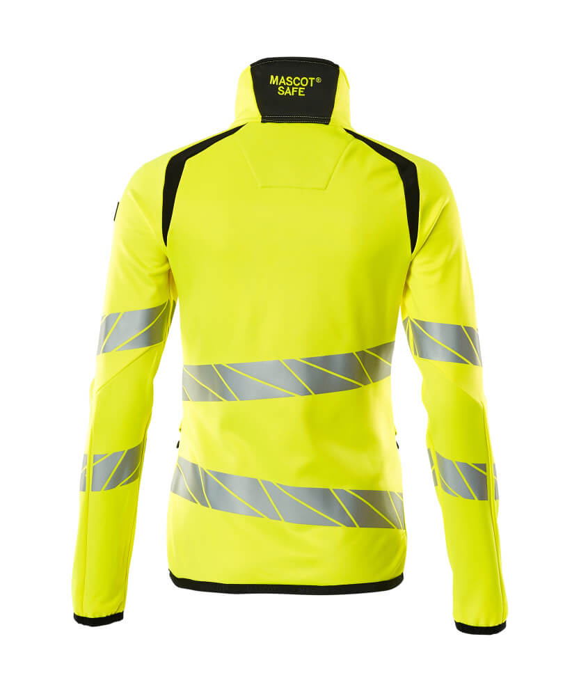 MASCOT ACCELERATE SAFE Fleece Jumper with zipper 19153 Hi-vis Yellow/black