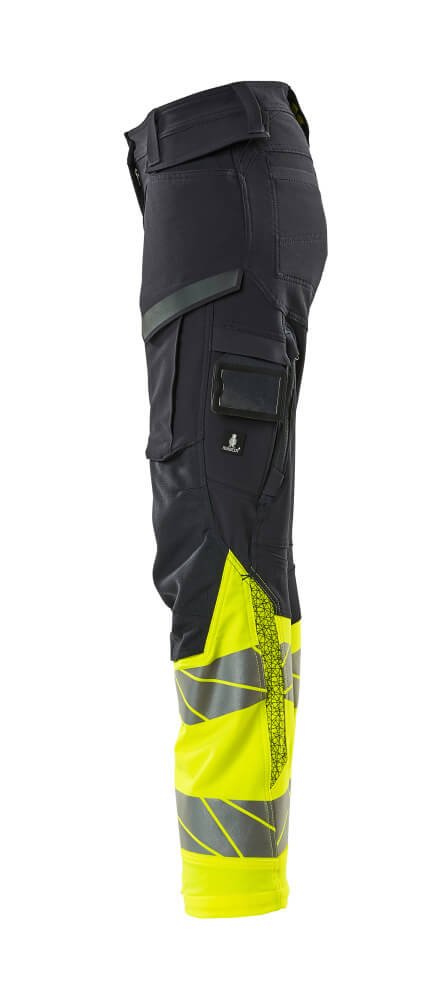 MASCOT ACCELERATE SAFE Trousers with kneepad pockets 19178 Dark Navy/hi-vis Yellow