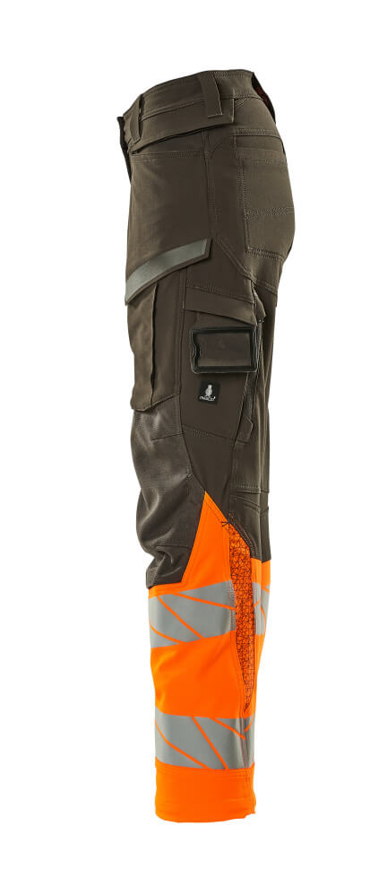MASCOT ACCELERATE SAFE Trousers with kneepad pockets 19178 Dark Anthracite/hi-vis Orange