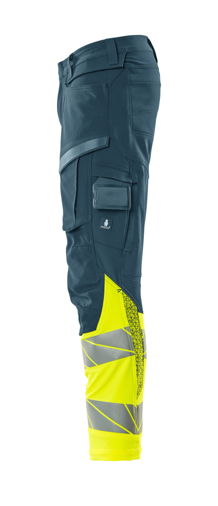 MASCOT ACCELERATE SAFE Trousers with kneepad pockets 19179 Dark Petroleum/hi-vis Yellow