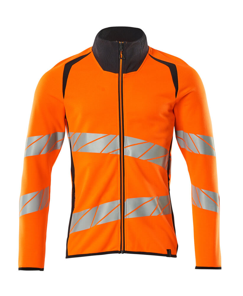 MASCOT ACCELERATE SAFE Sweatshirt with zipper 19184 Hi-vis Orange/dark Navy