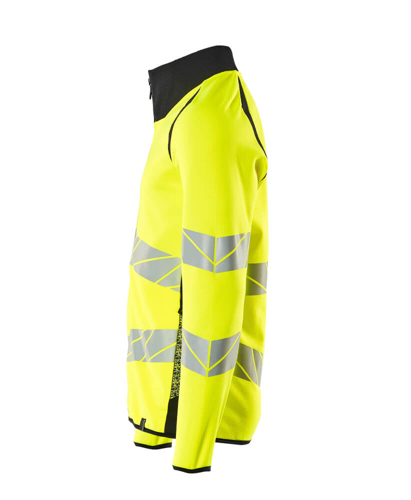 MASCOT ACCELERATE SAFE Sweatshirt with zipper 19184 Hi-vis Yellow/dark Navy