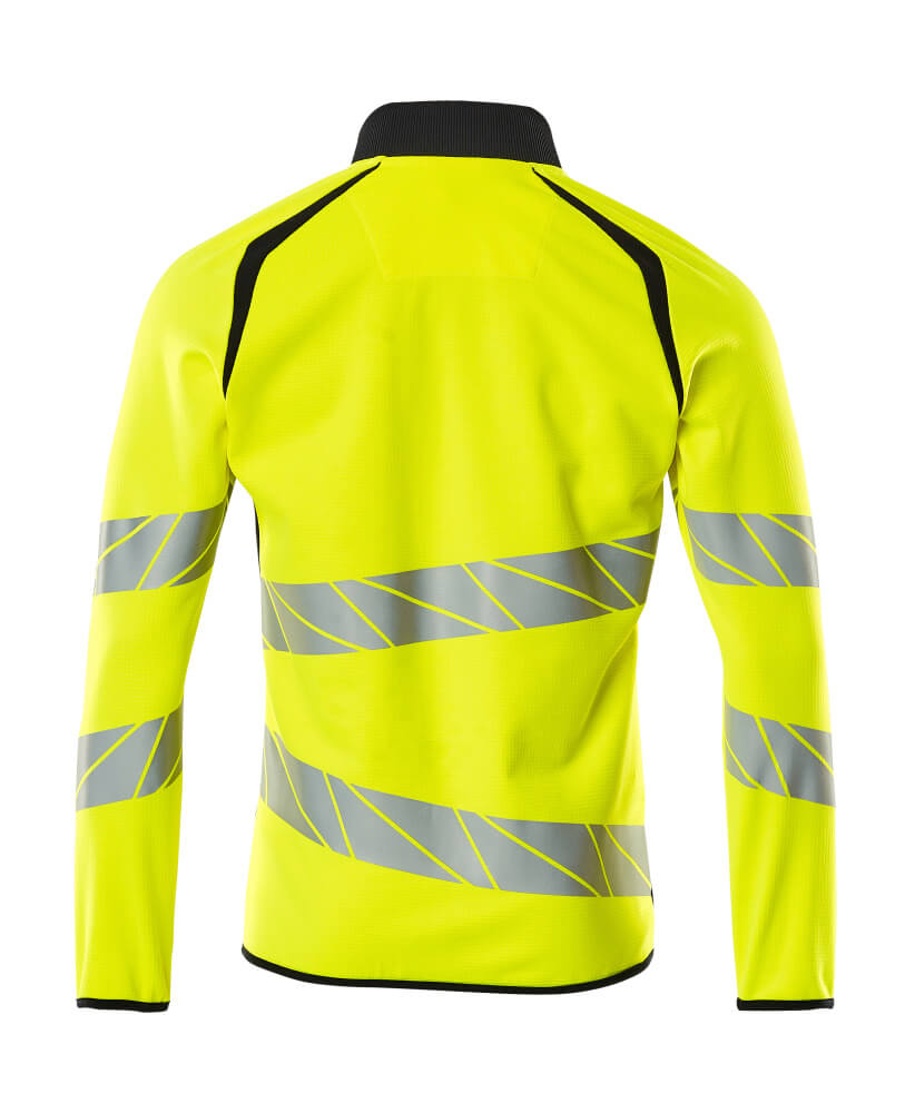 MASCOT ACCELERATE SAFE Sweatshirt with zipper 19184 Hi-vis Yellow/dark Navy