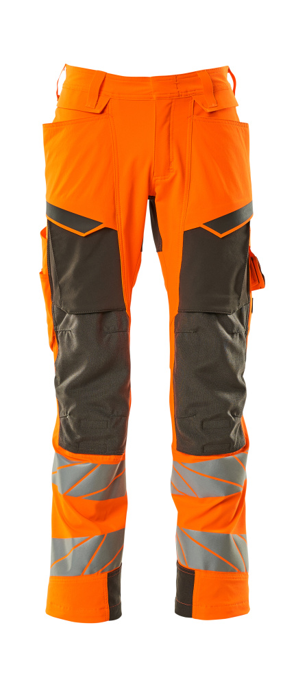 MASCOT ACCELERATE SAFE Trousers with kneepad pockets 19279 Hi-vis Orange/dark Anthracite