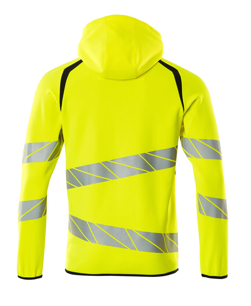 MASCOT ACCELERATE SAFE Hoodie with zipper 19284 Hi-vis Yellow/dark Navy