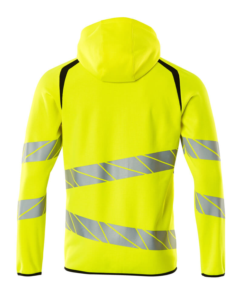 MASCOT ACCELERATE SAFE Hoodie with zipper 19284 Hi-vis Yellow/black