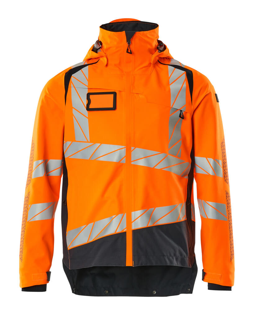 MASCOT ACCELERATE SAFE Outer Shell Jacket 19301 Hi-vis Orange/dark Navy