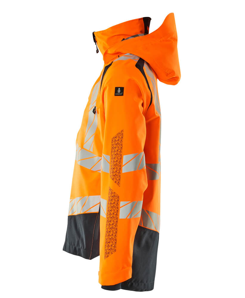 MASCOT ACCELERATE SAFE Outer Shell Jacket 19301 Hi-vis Orange/dark Navy