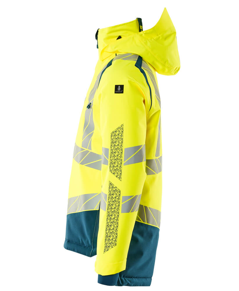 MASCOT ACCELERATE SAFE Winter Jacket 19335 Hi-vis Yellow/dark Petroleum