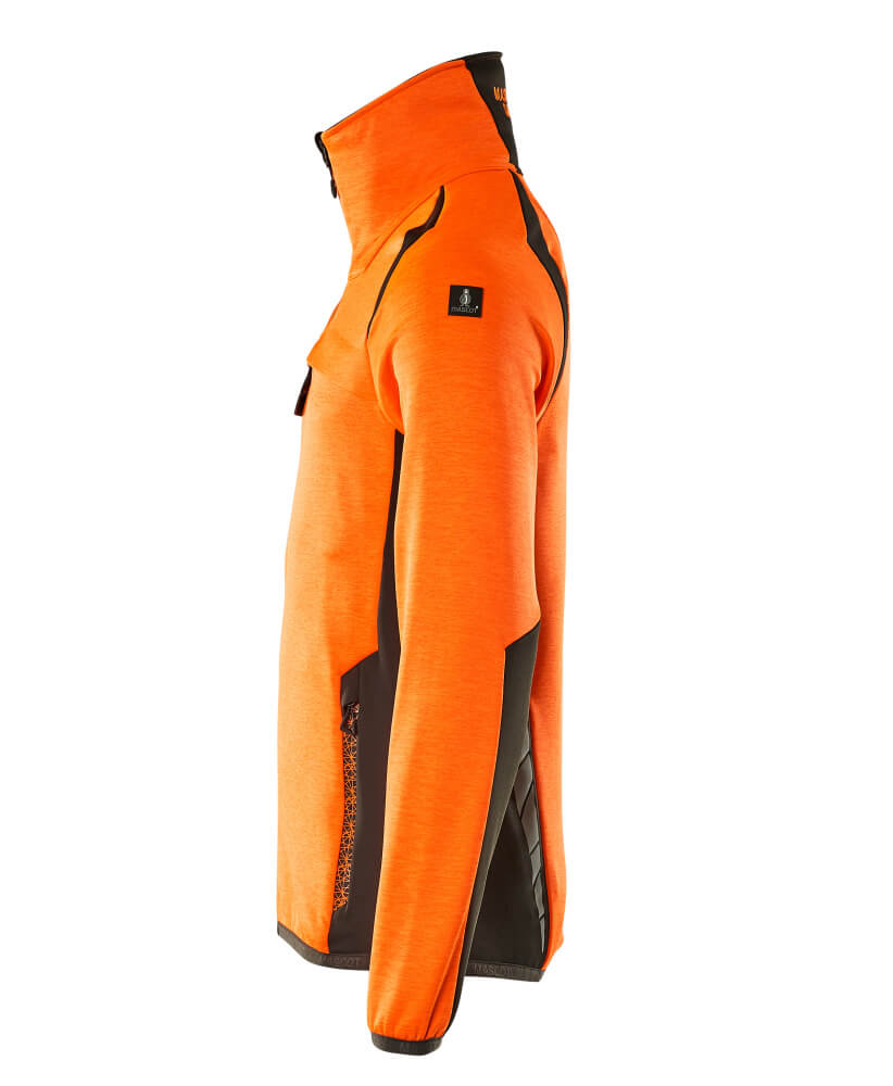 MASCOT ACCELERATE SAFE Fleece Jumper with zipper 19403 Hi-vis Orange/dark Anthracite