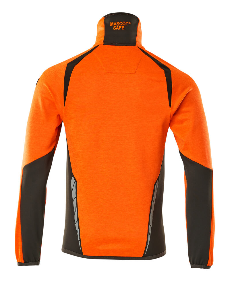 MASCOT ACCELERATE SAFE Fleece Jumper with zipper 19403 Hi-vis Orange/dark Anthracite