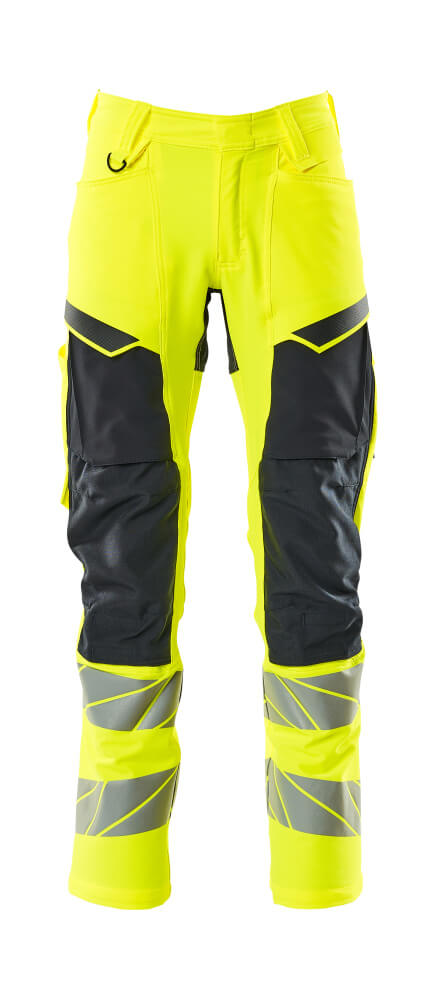 MASCOT ACCELERATE SAFE Trousers with kneepad pockets 19479 Hi-vis Yellow/dark Navy