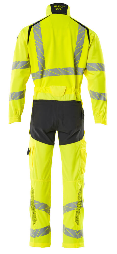 MASCOT ACCELERATE SAFE Boilersuit with kneepad pockets 19519 Hi-vis Yellow/dark Navy