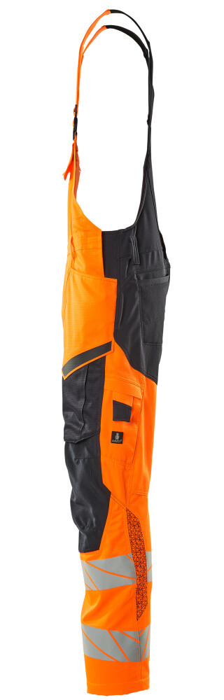 MASCOT ACCELERATE SAFE Bib & Brace with kneepad pockets 19569 Hi-vis Orange/dark Navy