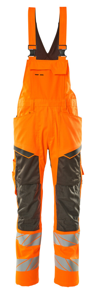 MASCOT ACCELERATE SAFE Bib & Brace with kneepad pockets 19569 Hi-vis Orange/dark Anthracite