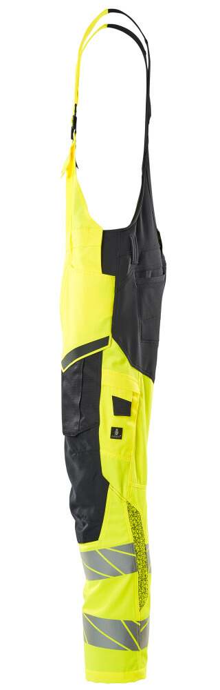MASCOT ACCELERATE SAFE Bib & Brace with kneepad pockets 19569 Hi-vis Yellow/dark Navy