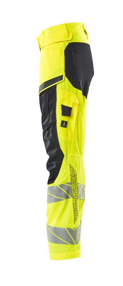 MASCOT ACCELERATE SAFE Trousers with kneepad pockets 19578 Hi-vis Yellow/dark Navy