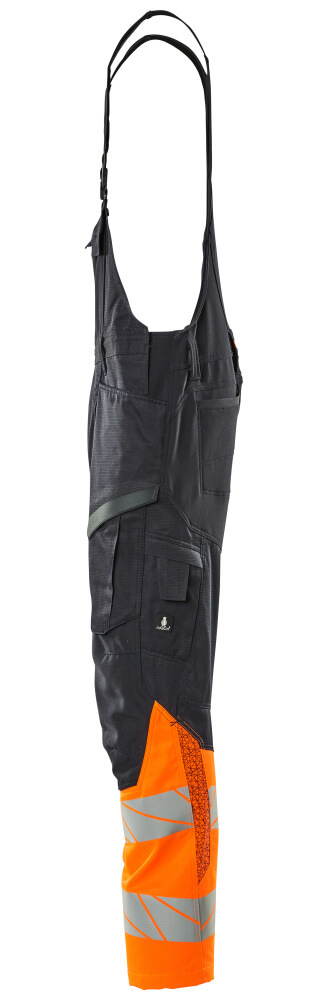 MASCOT ACCELERATE SAFE Bib & Brace with kneepad pockets 19669 Dark Navy/hi-vis Orange