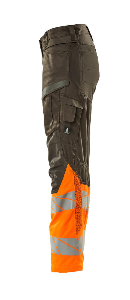 MASCOT ACCELERATE SAFE Trousers with kneepad pockets 19678 Dark Anthracite/hi-vis Orange