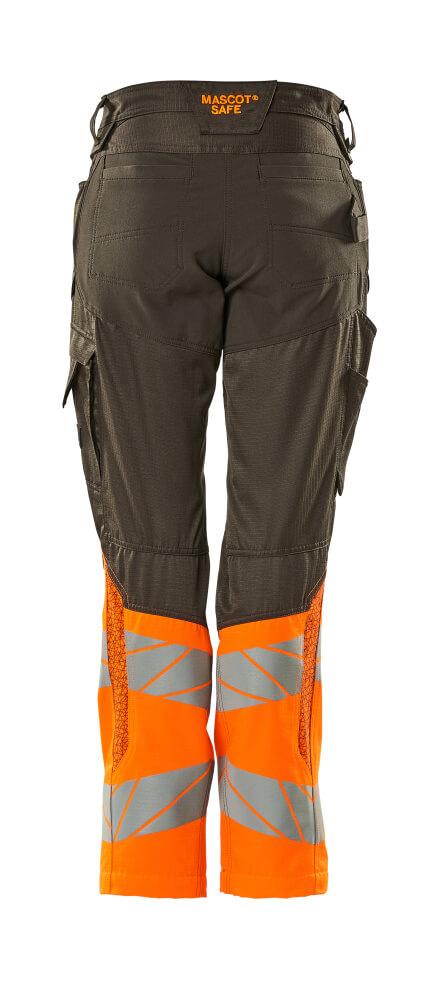 MASCOT ACCELERATE SAFE Trousers with kneepad pockets 19678 Dark Anthracite/hi-vis Orange