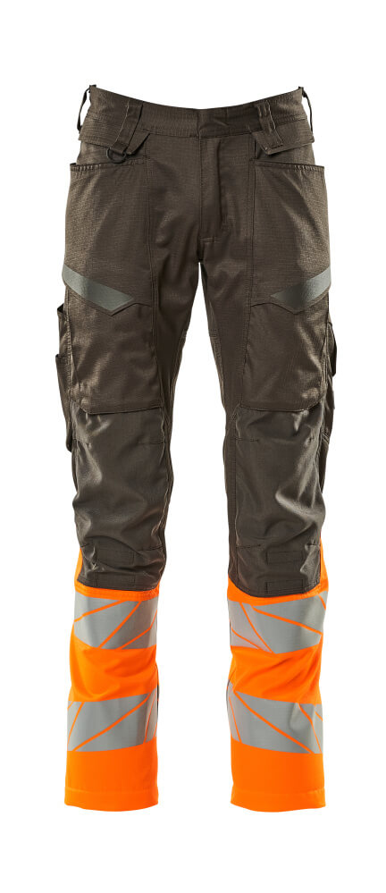 MASCOT ACCELERATE SAFE Trousers with kneepad pockets 19679 Dark Anthracite/hi-vis Orange