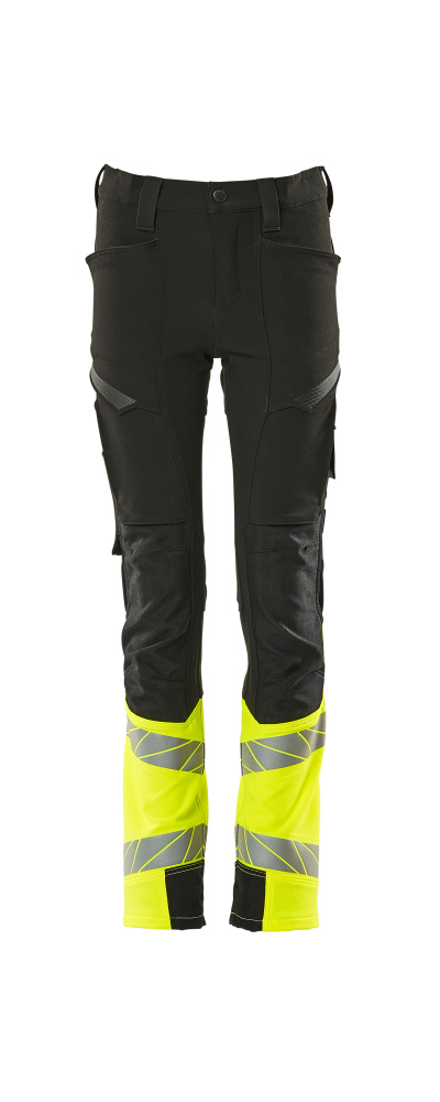 MASCOT ACCELERATE SAFE Trousers for children 19979 Black/hi-vis Yellow