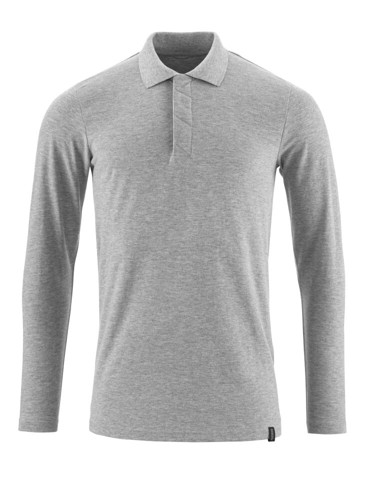 MASCOT CROSSOVER Polo Shirt, long-sleeved 20483 Grey-flecked