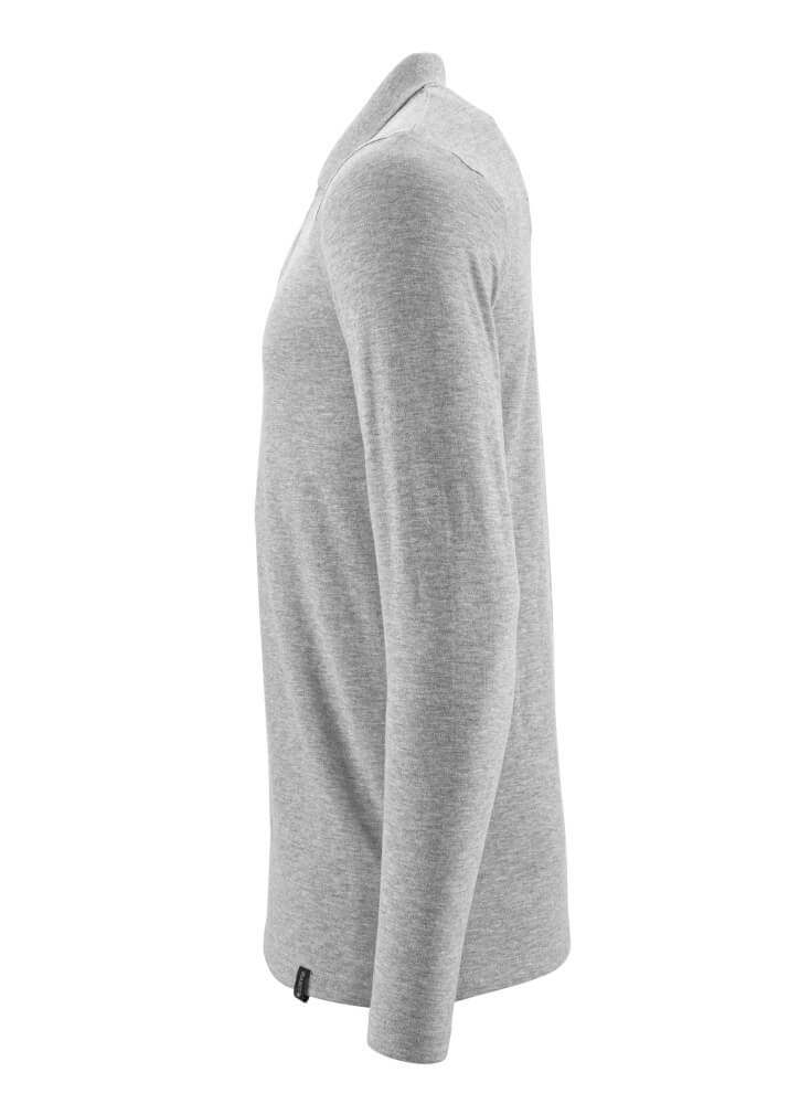 MASCOT CROSSOVER Polo Shirt, long-sleeved 20483 Grey-flecked