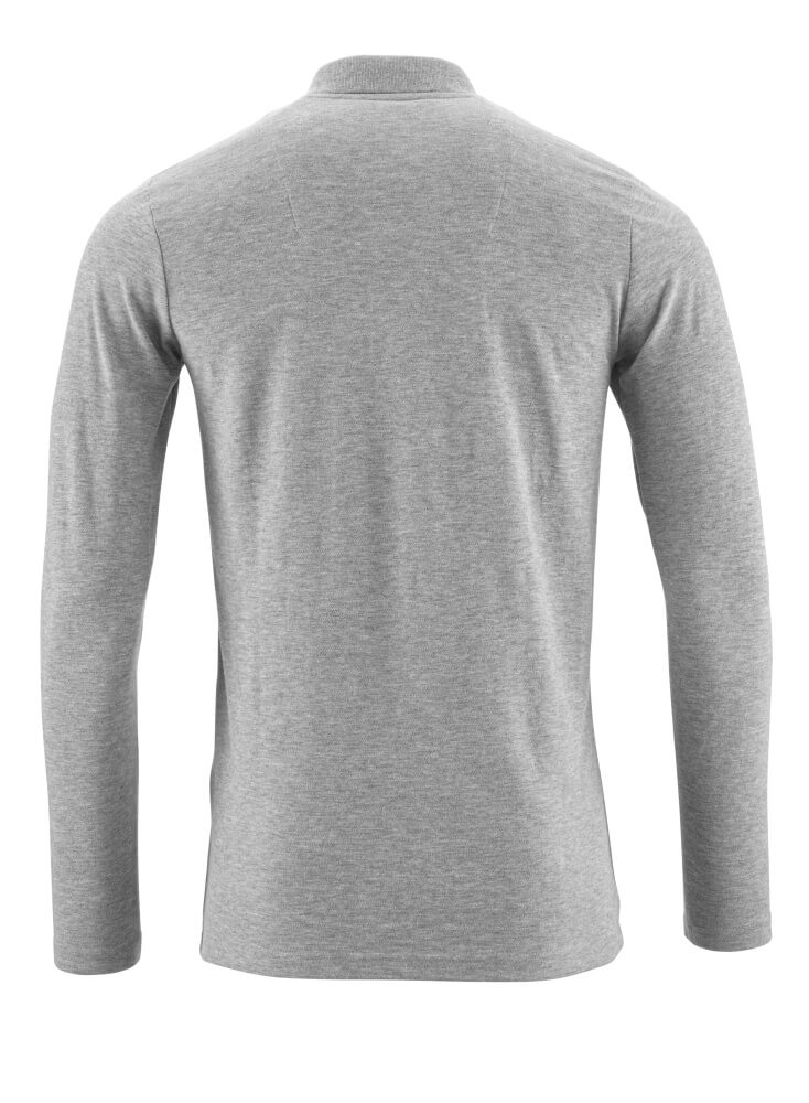 MASCOT CROSSOVER Polo Shirt, long-sleeved 20483 Grey-flecked