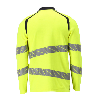 MASCOT ACCELERATE MULTISAFE Polo Shirt, long-sleeved 21383 Hi-vis Yellow/dark Navy