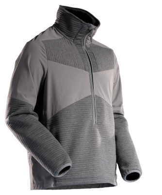MASCOT CUSTOMIZED Fleece jumper with half zip and lining 22005 Stone Grey